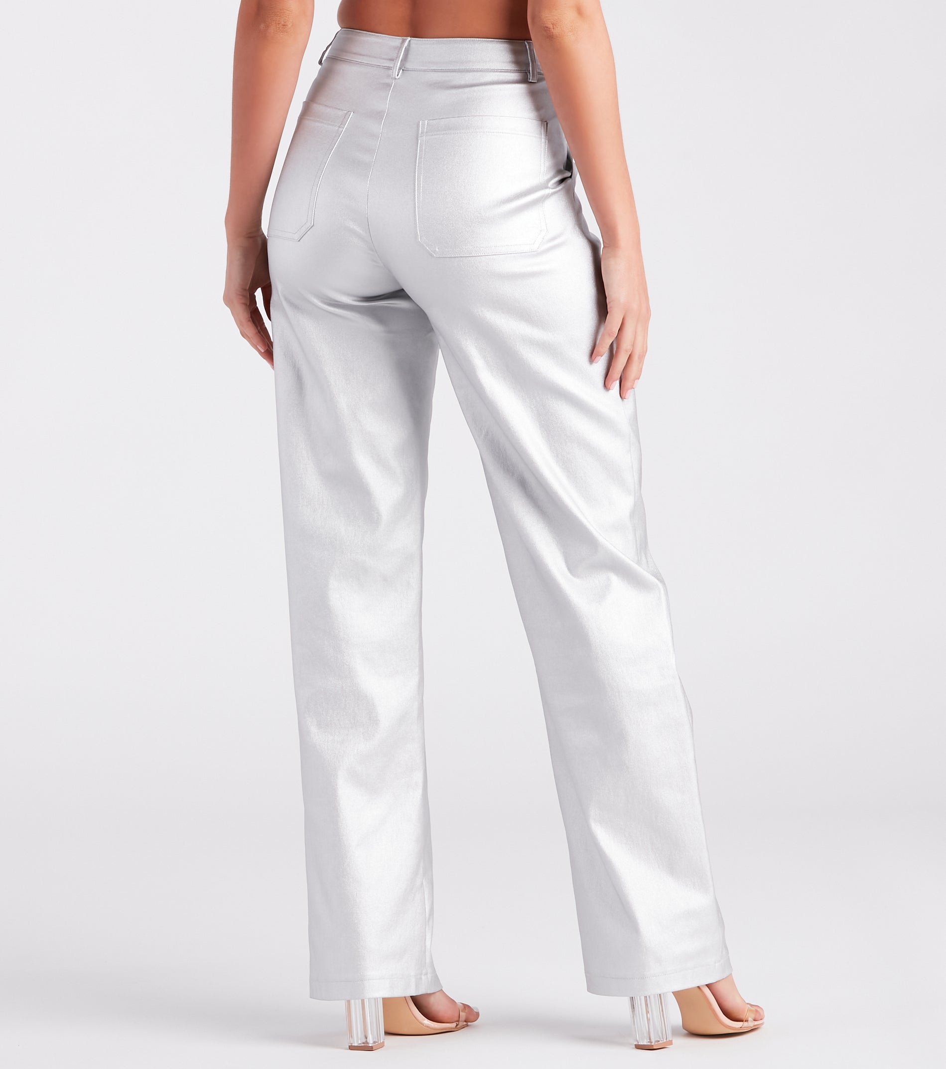 Faux Leather Cargo Pants