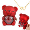 Heart Necklace - With Real Rose Bear Giftbox