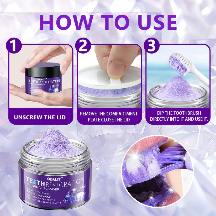 🎁Flash Sale - Don’t Miss Out - ODALIT™ TeethRestoration Mineral Powder🦷(ADA recommended)👩‍⚕️(Treats periodontitis and mouth ulcers, prevents tooth loss, and repairs gum recession)