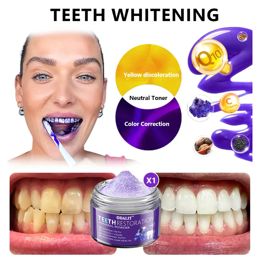 🎁Flash Sale - Don’t Miss Out - ODALIT™ TeethRestoration Mineral Powder🦷(ADA recommended)👩‍⚕️(Treats periodontitis and mouth ulcers, prevents tooth loss, and repairs gum recession)