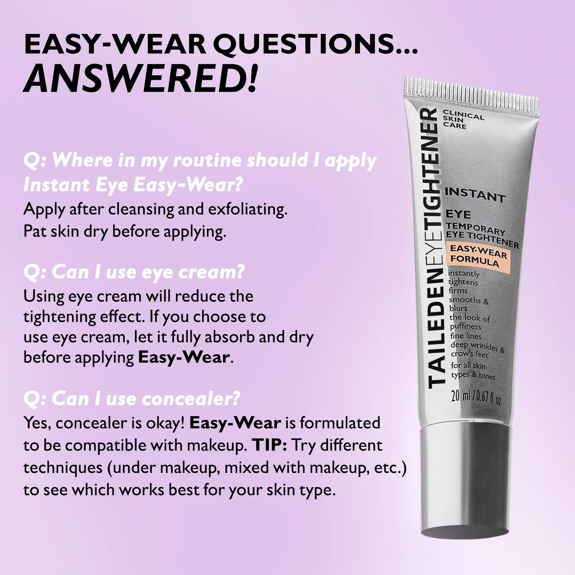 Instant FIRM Face Tightener Easy-Wear Formula (with Brush FREE !)