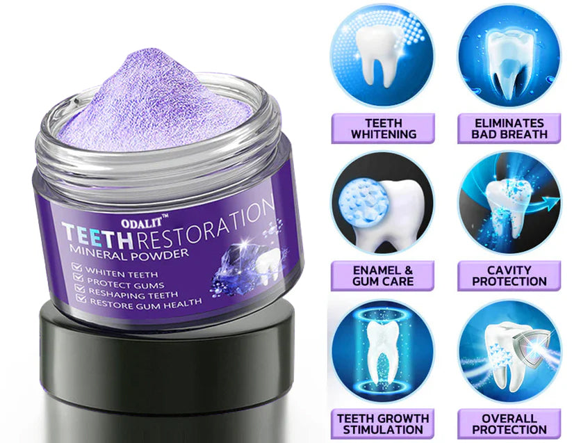 🎁Flash Sale - Don’t Miss Out - ODALIT™ TeethRestoration Mineral Powder🦷(ADA recommended)👩‍⚕️(Treats periodontitis and mouth ulcers, prevents tooth loss, and repairs gum recession)