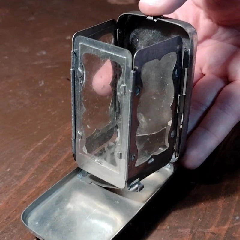 Folding pocket candle lantern
