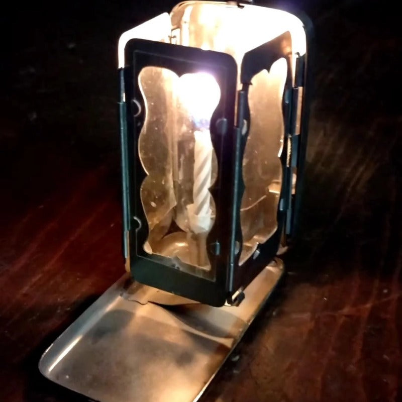 Folding pocket candle lantern