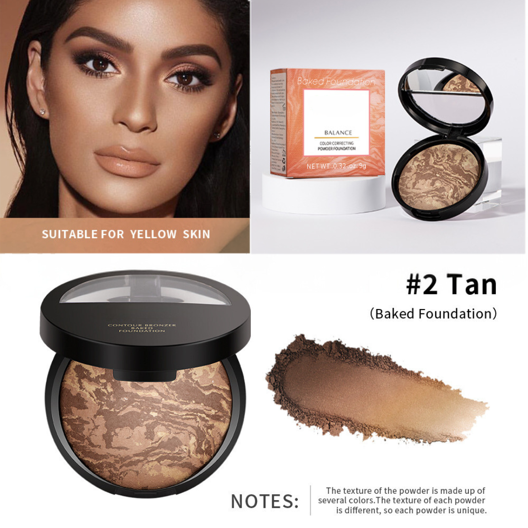 Color Correcting Powder Foundation/Contour