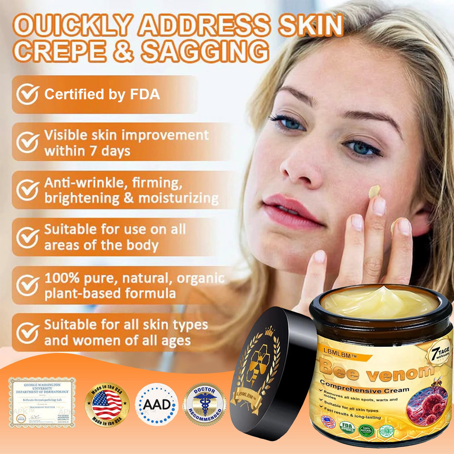 Made and Shipped from USA ✨ LBMLBM™ Bee venom Comprehensive Cream 🔥 LAST DAY 80% OFF 💎💎