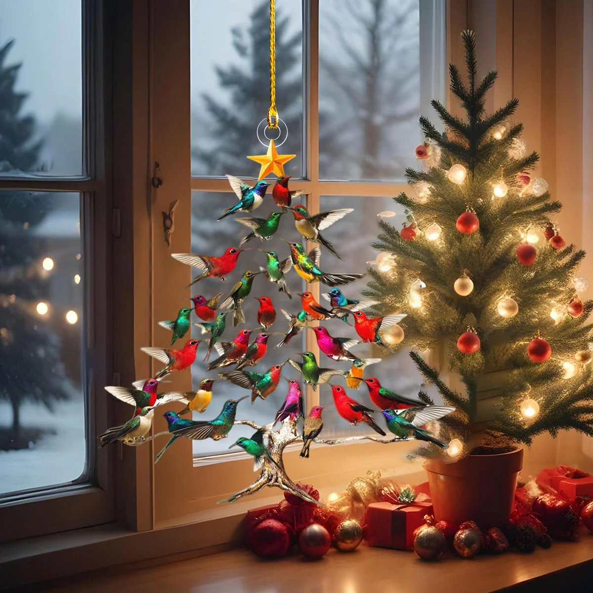 🔥🐦🎄Hummingbird Christmas Ornament✨(Same as in the video)