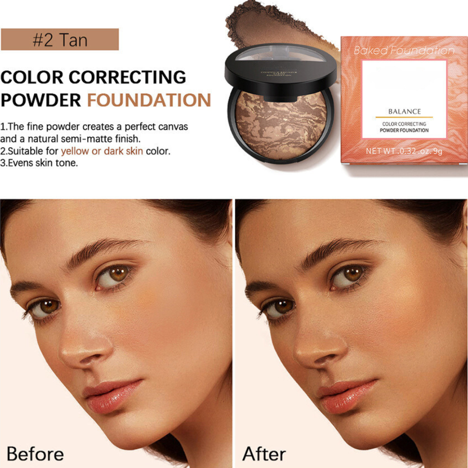 Color Correcting Powder Foundation/Contour