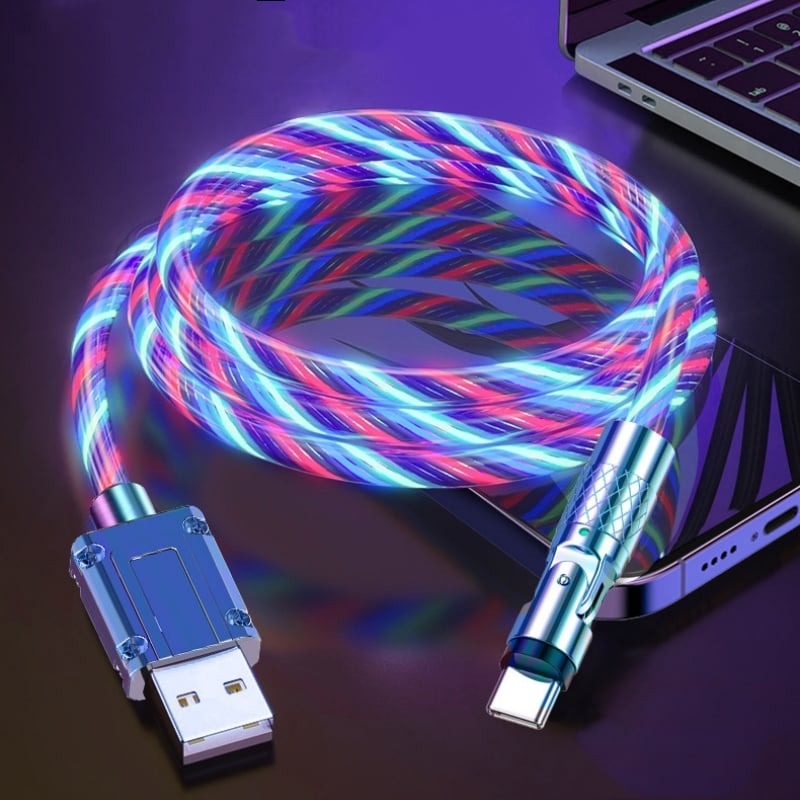 ShineLink - 540° Rotating Fast Charging Cable with Lights