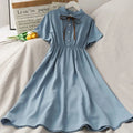 Solid Color Cool Comfortable Girl's Long Frock Dress